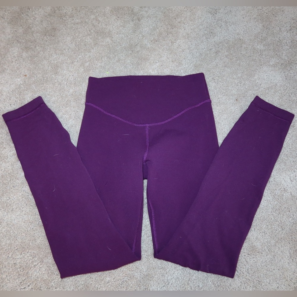 Lululemon Wunder Under Tight Leggings  25” size 4 Dramatic Magenta